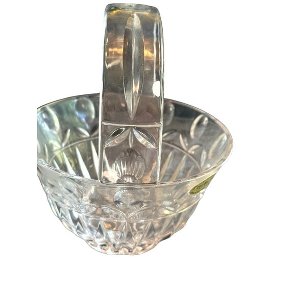 Vintage Block Crystal 24%‎ Lead Crystal handcrafted Poland Tulip Garden handled - Picture 6 of 6